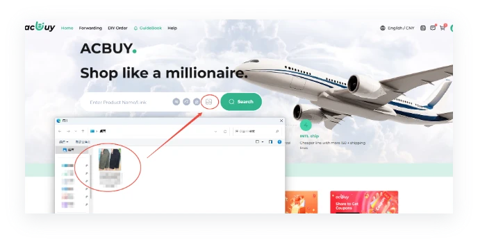 Use the image-search control to look for visually similar listings.